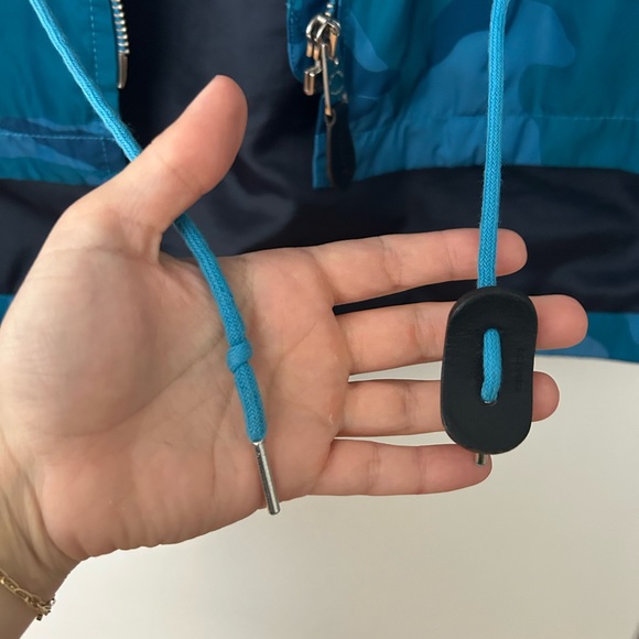 BLUE CAMOUFLAGE COACH RAIN JACKET - Picture 2 of 6